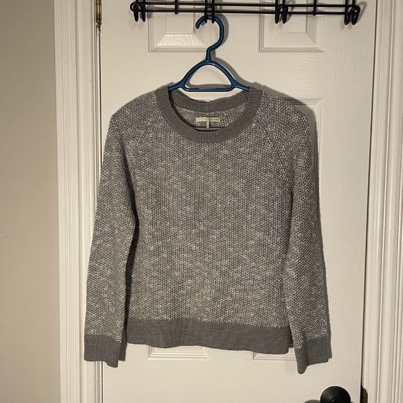 OAK + FORT Knit Pullover Sweater Size Medium Grey Crewneck Long Sleeve - Picture 2 of 4